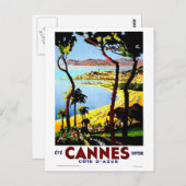 Cannes France Winter Travel Briefkaart (Voorkant / Achterkant)