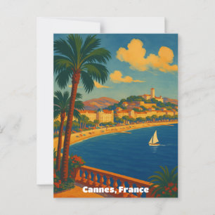Cannes Frankrijk Franse Rivièra Vintage Briefkaart