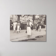 Cannes Frankrijk in 1930s canvas