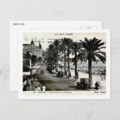 Cannes, Frankrijk, Promenade de la Croisette Vinta Briefkaart (Voorkant / Achterkant)