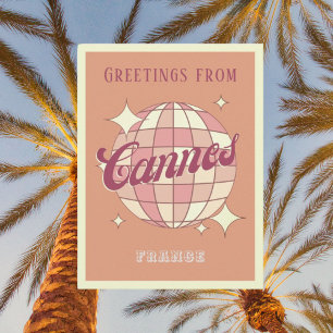Cannes Frankrijk Retro Partij Briefkaart