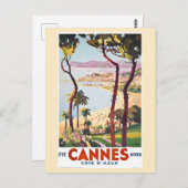 Cannes Frankrijk  Rivièra Reizen Briefkaart (Voorkant / Achterkant)