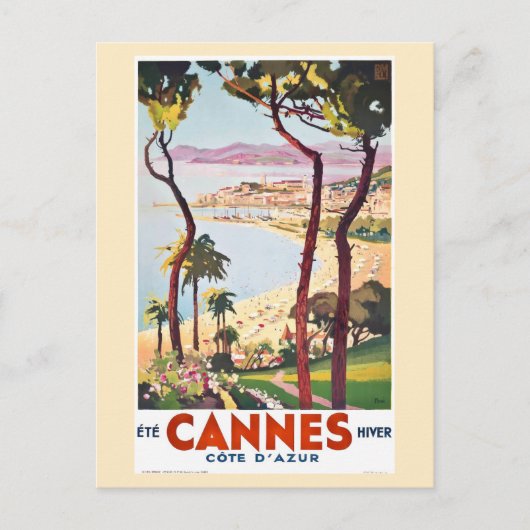 Cannes Frankrijk  Rivièra Reizen Briefkaart (Voorkant)