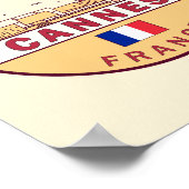 Cannes Frankrijk Skyline Embleem Poster (Hoek)