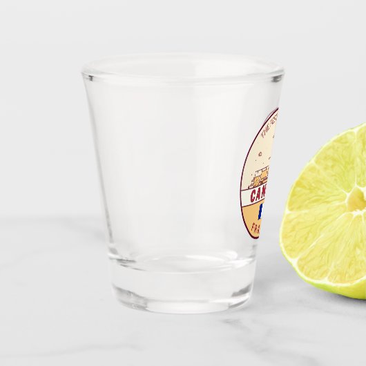 Cannes Frankrijk Skyline Embleem Shot Glas (Links)