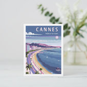 Cannes Frankrijk Vintage Beroemde Reisplaats Briefkaart (Staand voorkant)