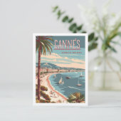 Cannes Frankrijk Vintage Beroemde Reisplaats Briefkaart (Staand voorkant)