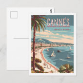 Cannes Frankrijk Vintage Beroemde Reisplaats Briefkaart (Voorkant / Achterkant)