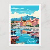 Cannes Frankrijk vintage reisillustratie Briefkaart (Voorkant)