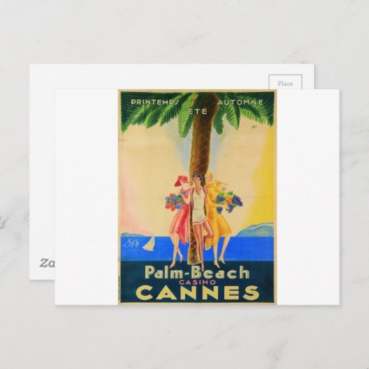  Cannes Frans reizen Briefkaart (Voorkant / Achterkant)
