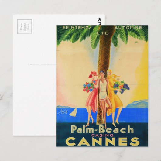  Cannes Frans reizen Briefkaart (Voorkant / Achterkant)