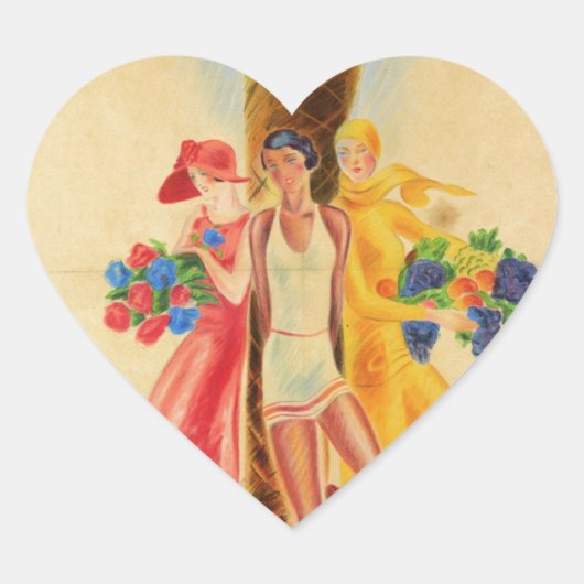  Cannes Frans reizen Hart Sticker (Voorkant)