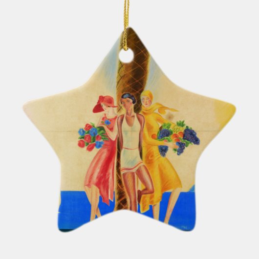  Cannes Frans reizen Keramisch Ornament (Voorkant)