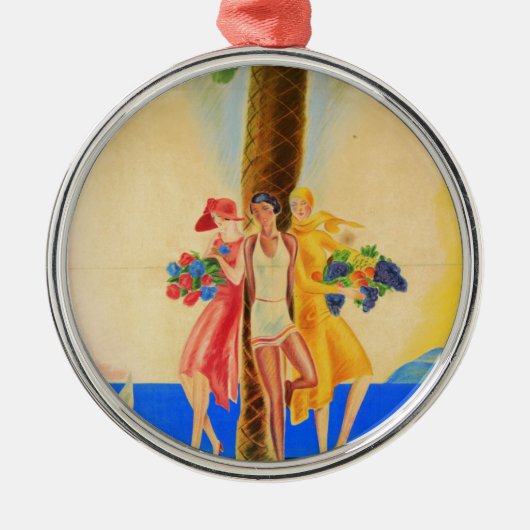  Cannes Frans reizen Metalen Ornament (Voorkant)