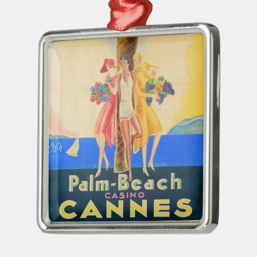  Cannes Frans reizen Metalen Ornament (Links)