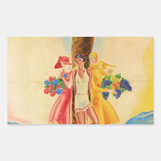  Cannes Frans reizen Rechthoekige Sticker (Voorkant)