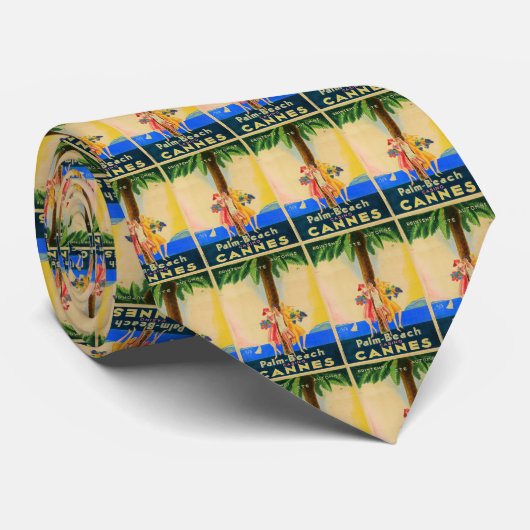 Cannes Frans reizen Stropdas (Opgerold)