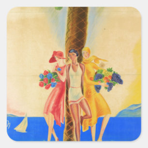  Cannes Frans reizen Vierkante Sticker