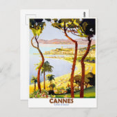 Cannes, Franse riviera, Frankrijk. Vintage Briefkaart (Voorkant / Achterkant)