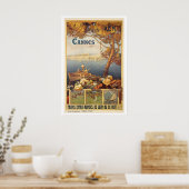 Cannes Franse Riviera Frankrijk Vintage Reisposter Poster (Keuken)