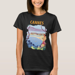Cannes French Riviera Retro Reizen T-Shirt