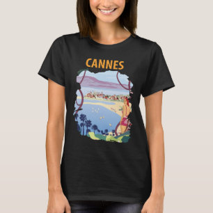 Cannes French Riviera Retro Reizen T-Shirt