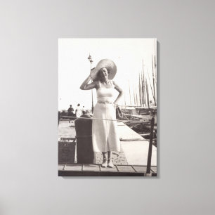 Cannes jaren '30 canvas afdruk