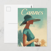 Cannes mode vintage briefkaart (Voorkant / Achterkant)