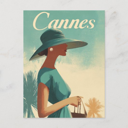 Cannes mode vintage briefkaart (Voorkant)