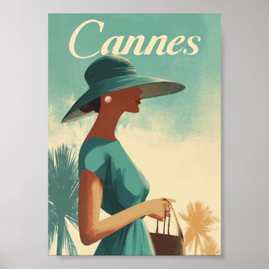 Cannes mode vintage poster (Voorkant)
