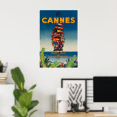Cannes Print Frankrijk Reisposter Vintage Frans (Thuiskantoor)