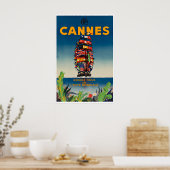 Cannes Print Frankrijk Reisposter Vintage Frans (Keuken)