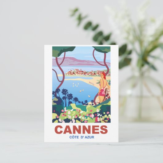 Cannes, Uitzicht op de Franse Riviera Briefkaart (Staand voorkant)