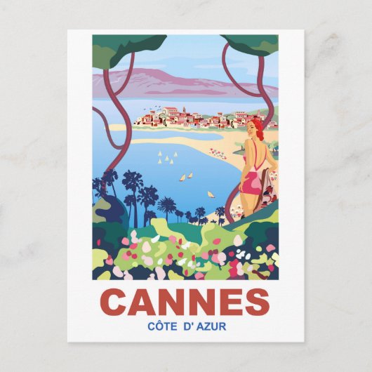 Cannes, Uitzicht op de Franse Riviera Briefkaart (Voorkant)