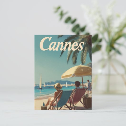 Cannes vintage briefkaart (Staand voorkant)