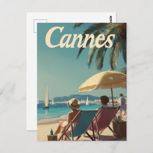 Cannes vintage briefkaart (Voorkant / Achterkant)