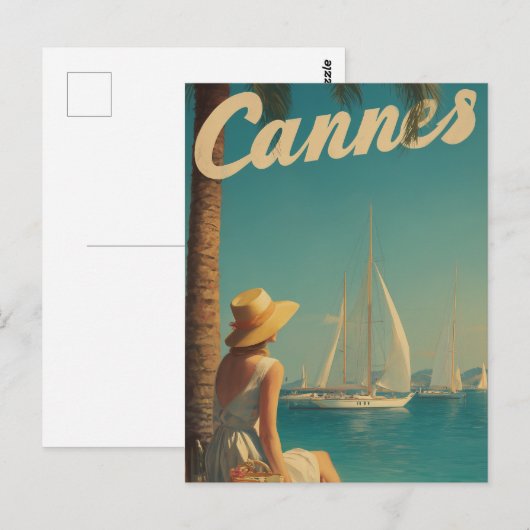 Cannes vintage travel briefkaart (Voorkant / Achterkant)
