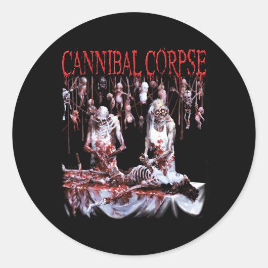 Cannibal Corpse - Officiële merchandise afgeslacht Ronde Sticker (Voorkant)