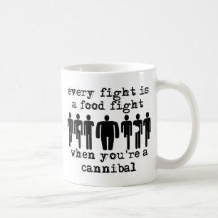 Cannibal Food Fight Funny Mug Humor Koffiemok