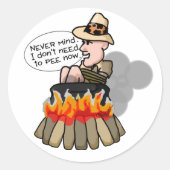 Cannibal kookpot ronde sticker (Voorkant)