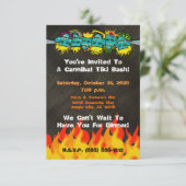 Cannibal Tiki Bash Headhunter Style Party - Kaart (Staand voorkant)