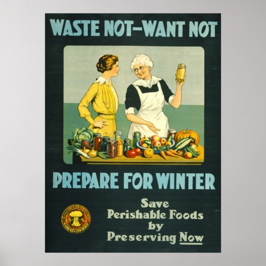 Canning Foods 1914 Poster (Voorkant)