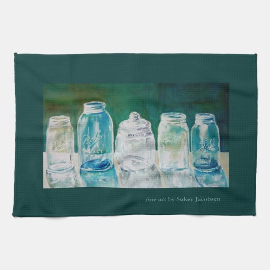 Canning Jar Kitchen Towel Theedoek (Horizontaal)