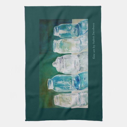 Canning Jar Kitchen Towel Theedoek (Verticaal)
