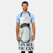 Canning Jar Personalize Long Apron Schort (Gedragen)