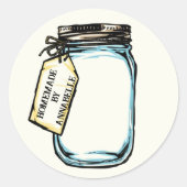 Canning Jar Personalize Ronde Sticker (Voorkant)