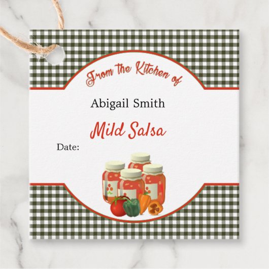 Canning Label Salsa Square Hang Label (Voorkant)