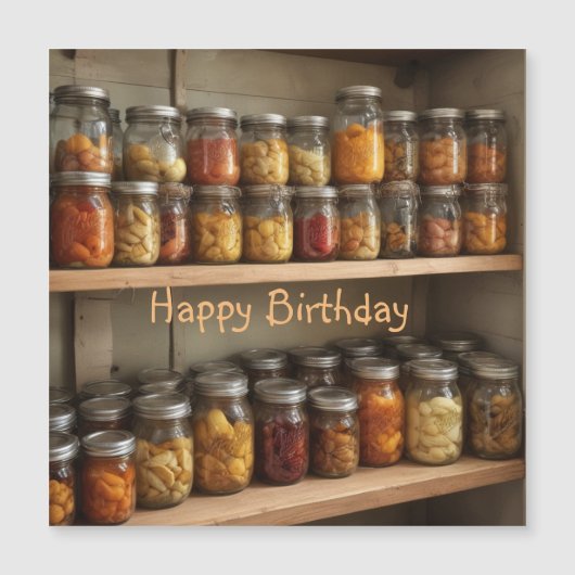 Canning magnetische verjaardag Kaart (Voorkant)