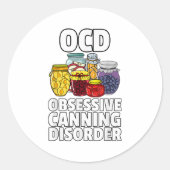 Canning Season Gift Jar Pickling Gardener _1  Ronde Sticker (Voorkant)