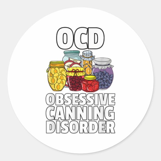 Canning Season Gift Jar Pickling Gardener _1 Ronde Sticker (Voorkant)